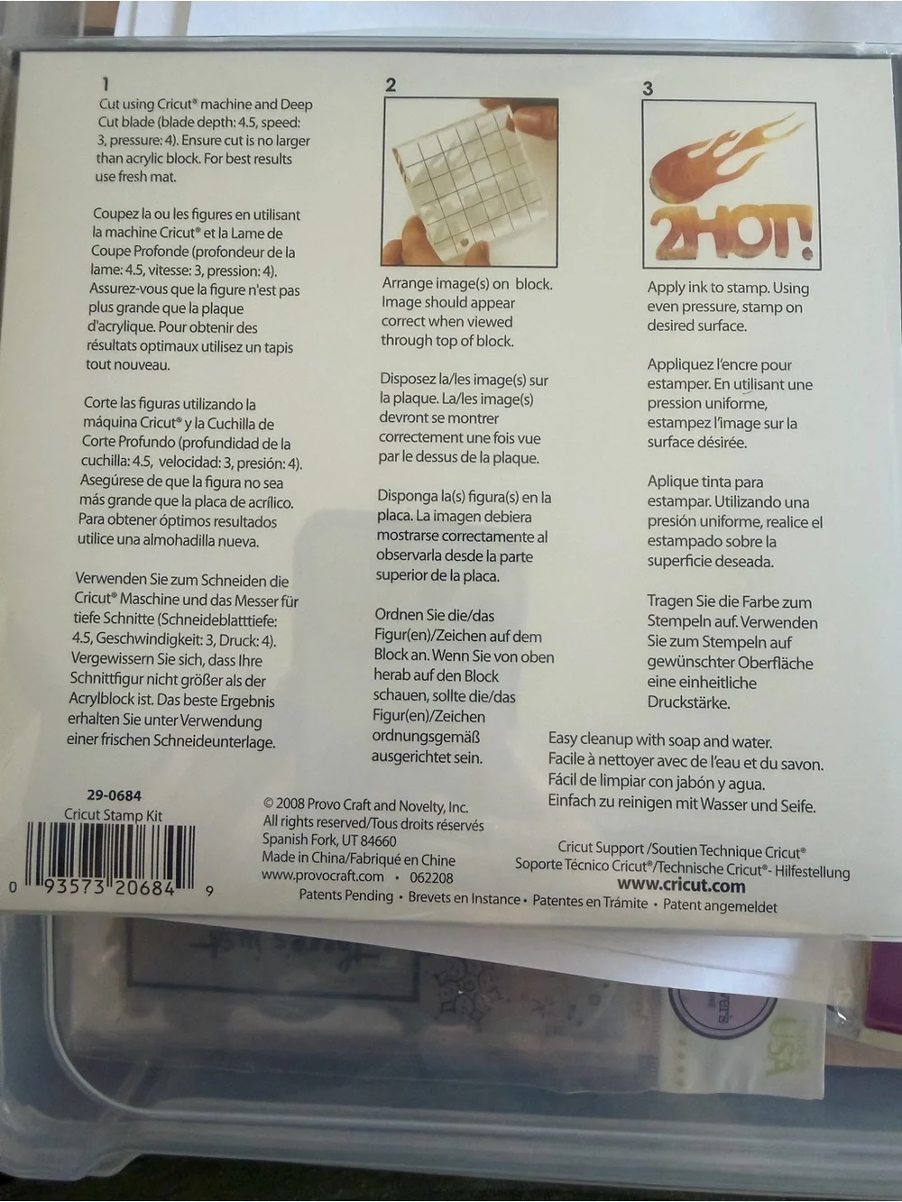 Cricut Cuttables Stamp Kit  Acrylic Blocks & Stamp Sheets with Storage Pouch